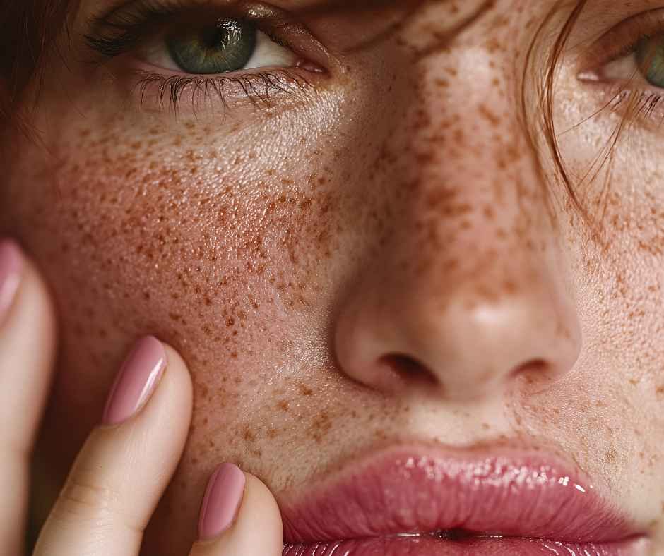 Rostro Con Pecas Naturales