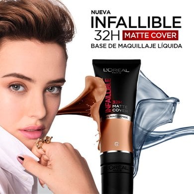 Lorealparismodelobaseliquidamipielmibaseidealinfalliblemattecovermaquillajerostrotestv3