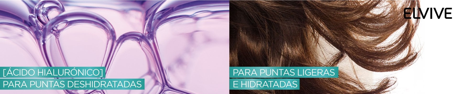 Hidratación y revitalización de puntas deshidratadas con Elvive Hialurónico Pure de L'Oréal.