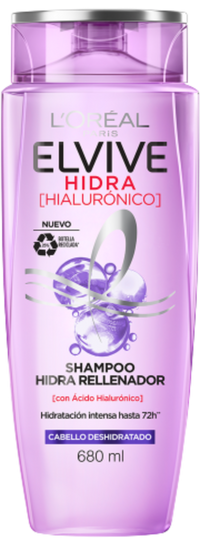 Shampoo Elvive morado con ácido hialurónico
