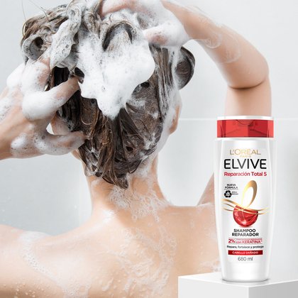L'Oréal Paris shampoo Reparación Total 5 de Elvive espuma