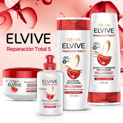 L'Oréal Paris crema para peinar Reparación Total 5 de Elvive franquicia