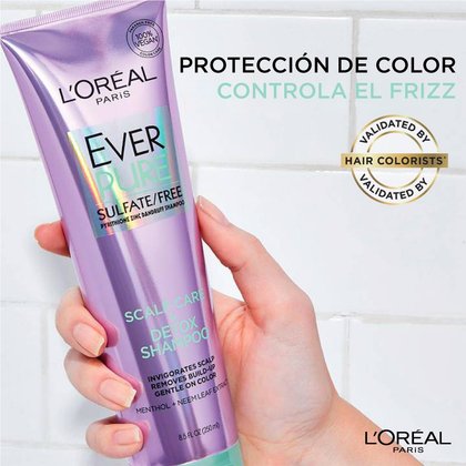 Loreal EverPure Scalp Care + Detox Shampoo Beneficios