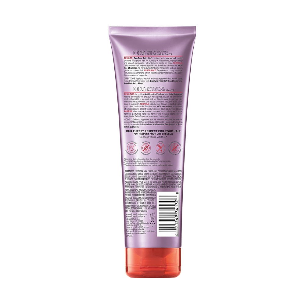 Loreal EverPure Frizz-Defy Acondicionador atrás