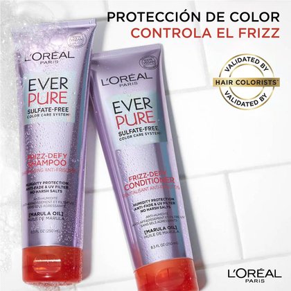Loreal EverPure Frizz-Defy Acondicionador Beneficios