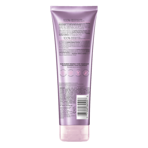Shampoo Ever Pure Glossing con pH balanceado para un brillo deslumbrante.