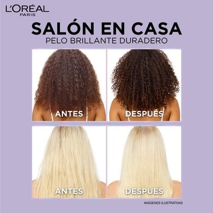Pelo brillante y duradero en casa, fórmulas premium.