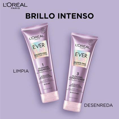 Shampoo y acondicionador para dar un brillo intenso al pelo.