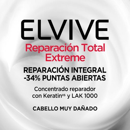 L'Oréal Paris shampoo Reparación Total 5 Extreme de Elvive claim