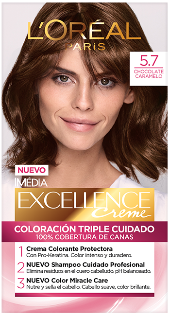IMÉDIA EXCELLENCE CREME tinte Tinte permanente 5.7 Chocolate Caramelo