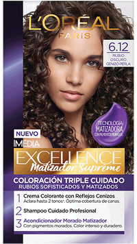 EXCELLENCE TINTE RUBIO OSCURO CENIZO PERLA PACK