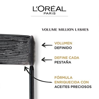 Volume Million Lashes Extra Negra Aplicación L'Oréal Paris