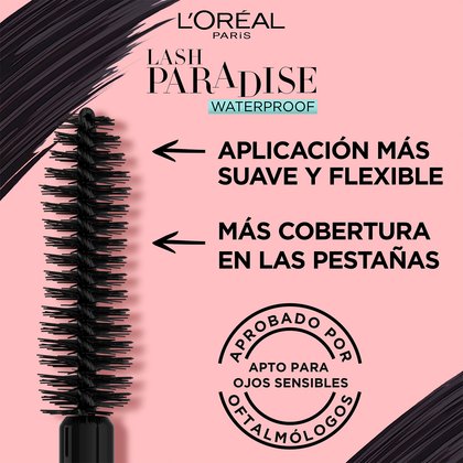 Loreal Paris Lash Paradise Mascara de Pestañas A Prueba de Agua Cepillo