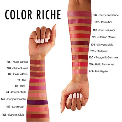 Color Riche Classique 125 Lapiz Labial Tonos