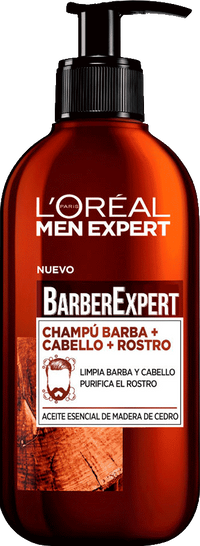 Shampoo 3 en 1: Barba, Rostro y Cabello Barber Expert Packshot
