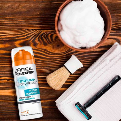 Espuma de Afeitar para Piel Sensible Men Expert Gama