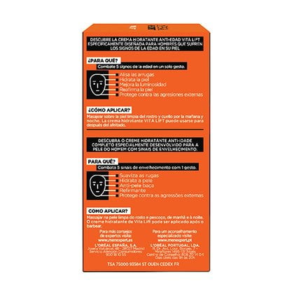 Crema Hidratante Anti-Arrugas Vitalift Lateral