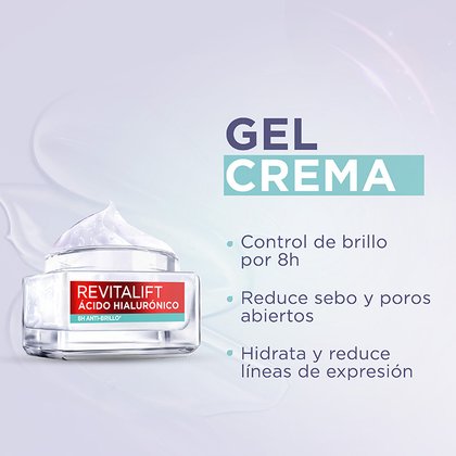 Crema en gel controla el brillo y reduce sebo y poros abiertos